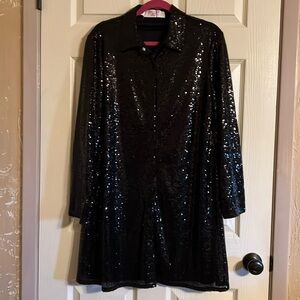 Southern Fried Chics Sequin Shirt Dress XL